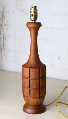 Tischlampe vintage teak mcm - tischlampe,