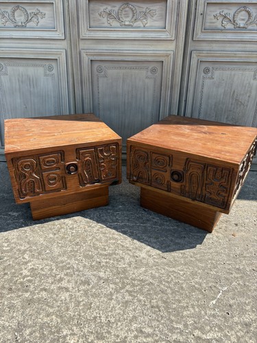 Mid century teak nachttische - century,